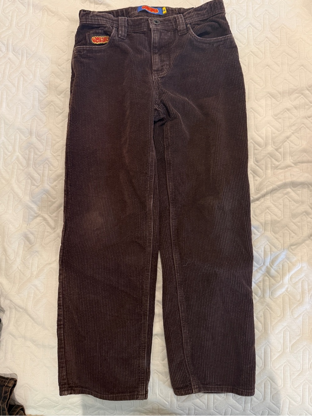 Brown baggy corduroy pants